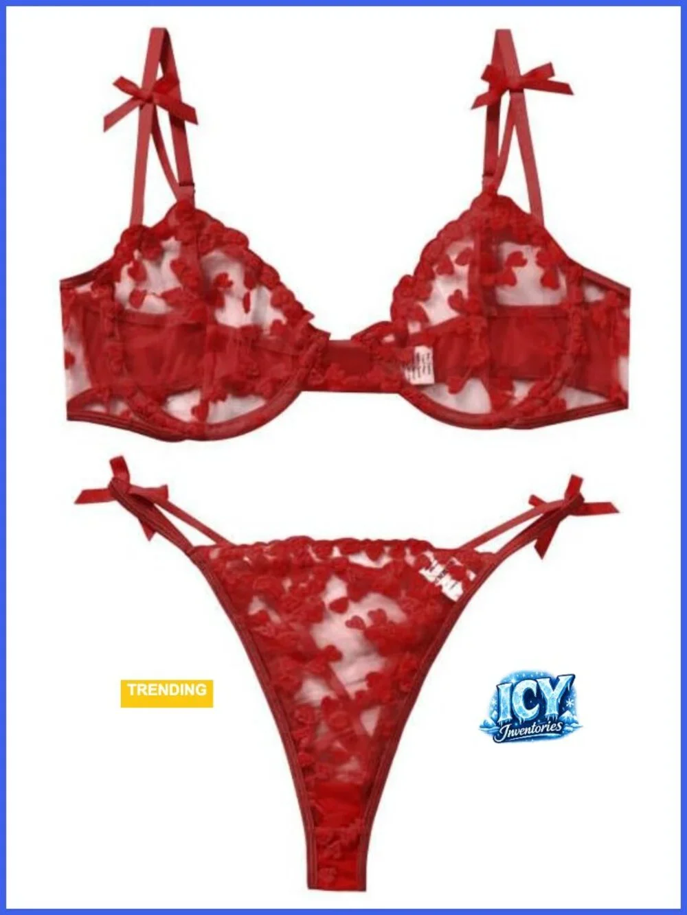 Sexy Lace Lingerie Set with Underwire Bralette and Bikini Panty